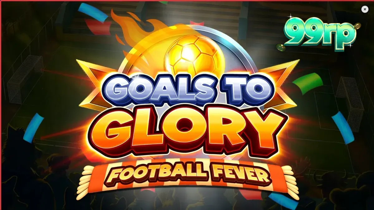Tampilan visual slot Goals to Glory Football Fever dengan karakter hewan pemain sepak bola